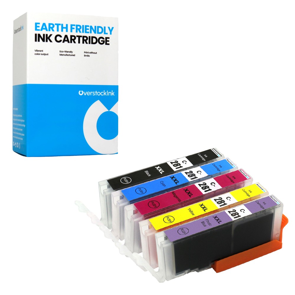 5-Pack Compatible OSI PGI-280XXL CLI-281XXL Ink for Canon PIXMA TS9520a TS9521C
