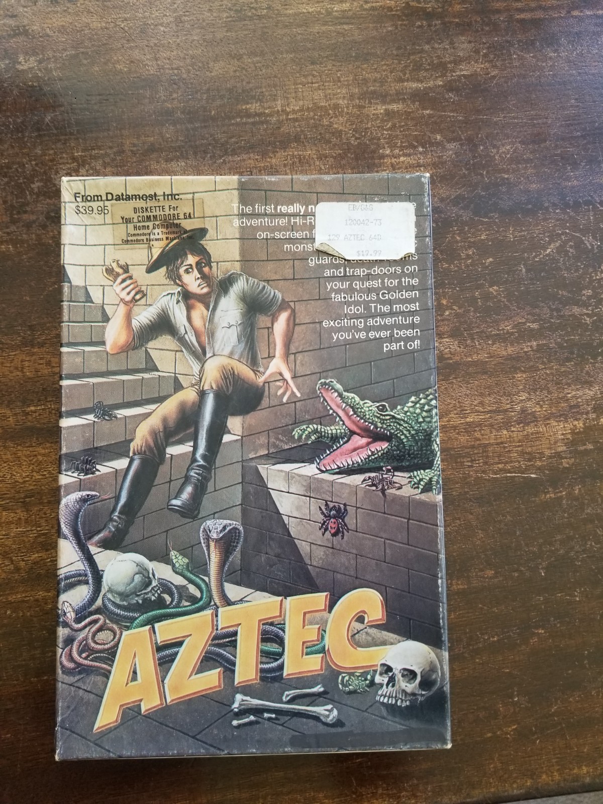 1982 Aztec (Adventure) Commodore 64 Diskette Datamost & Paul Stephenson Rare