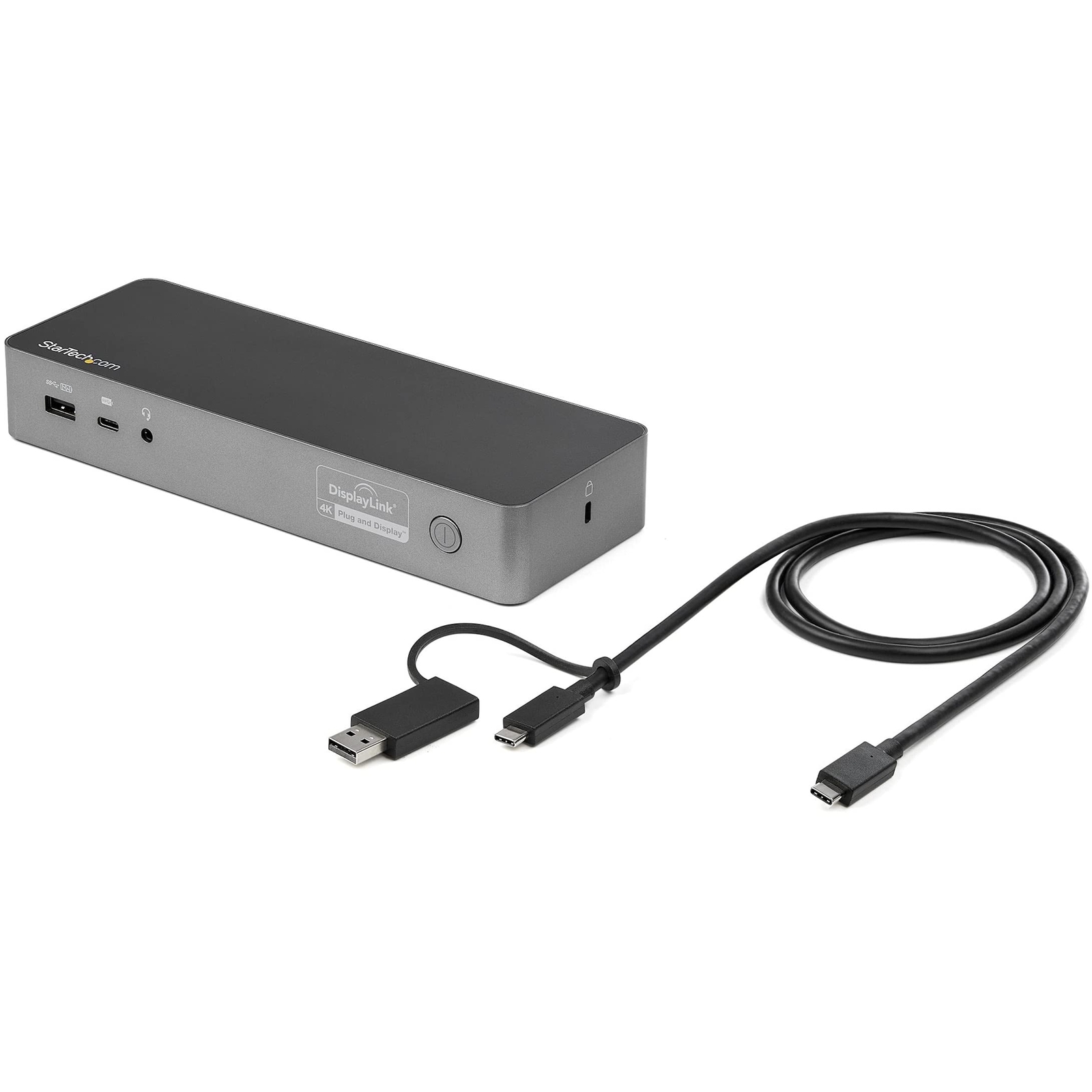 StarTech.com Universal Laptop Docking Station Hybrid USB-C/USB-A Dock Dual 4K DP