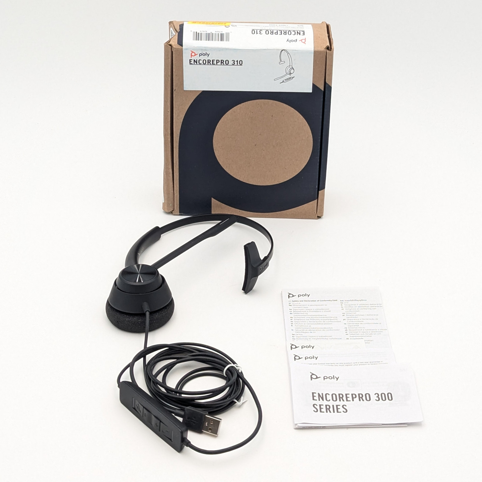Poly EncorePro 310 Monaural On-Ear USB-Headset (767G1AA) | Black