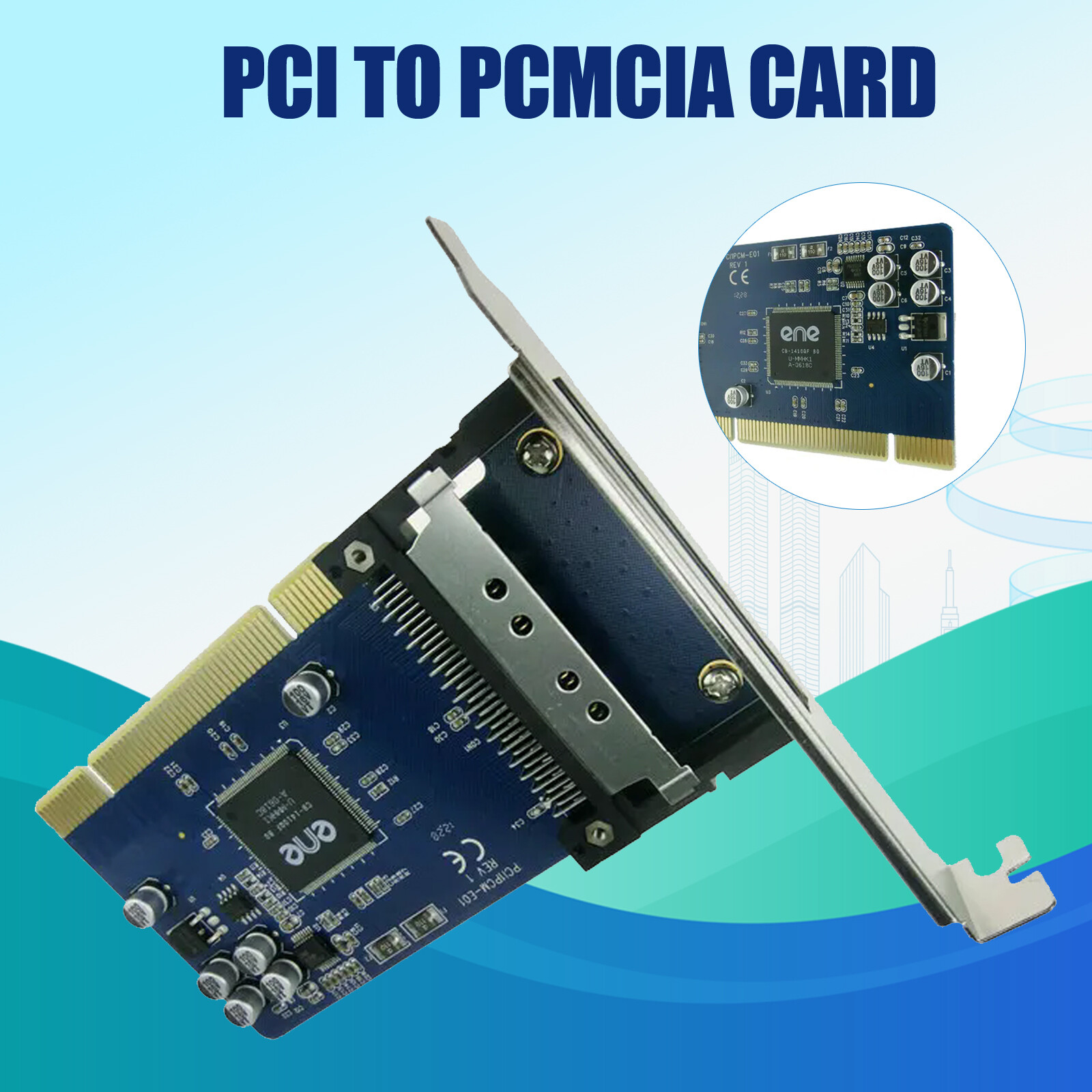 PCI to PCMCIA Cardbus Convert Adapter PCMCIA-PCI Card ENE Chip