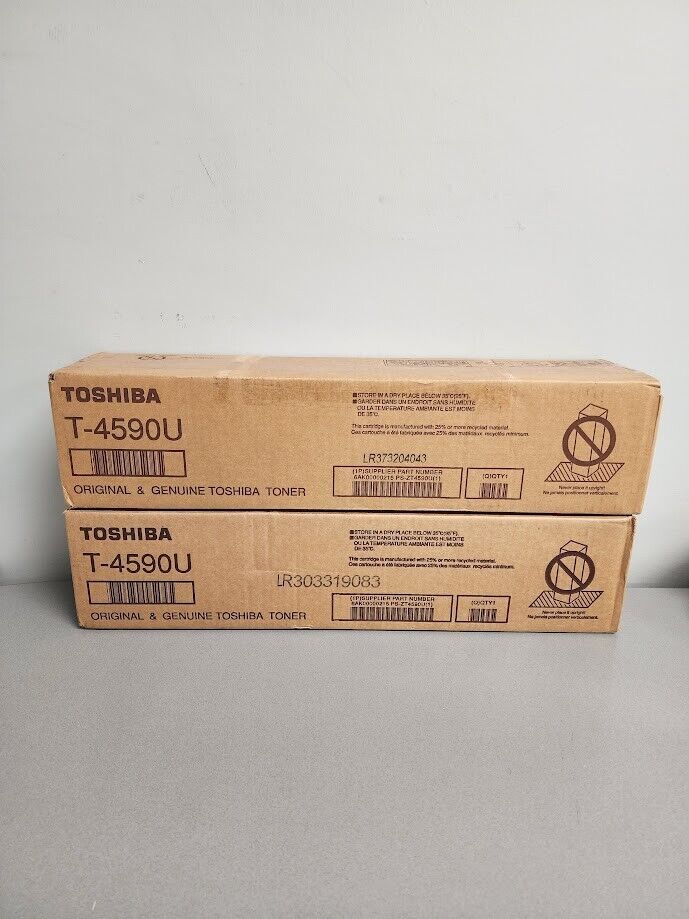Toshiba T-4590U (T4590) Black Toner Cartridge Lot of 2