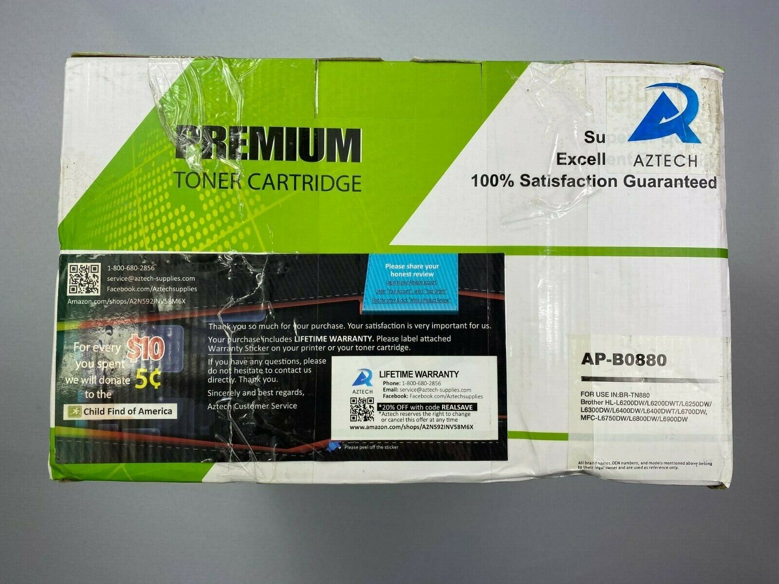 Aztech Premium Toner Cartridge AP-B0880 Lot of 3 DAMAGED BOX NEW BJ