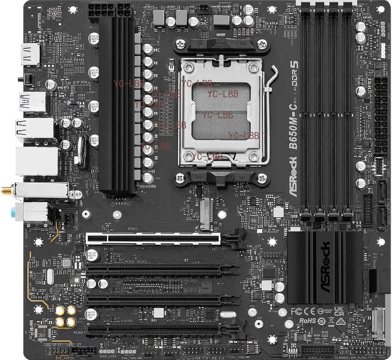 ASRock B650M-C AM5 B650 DDR5 mATX Motherboard PCIe 4.0, M.2 NVMe