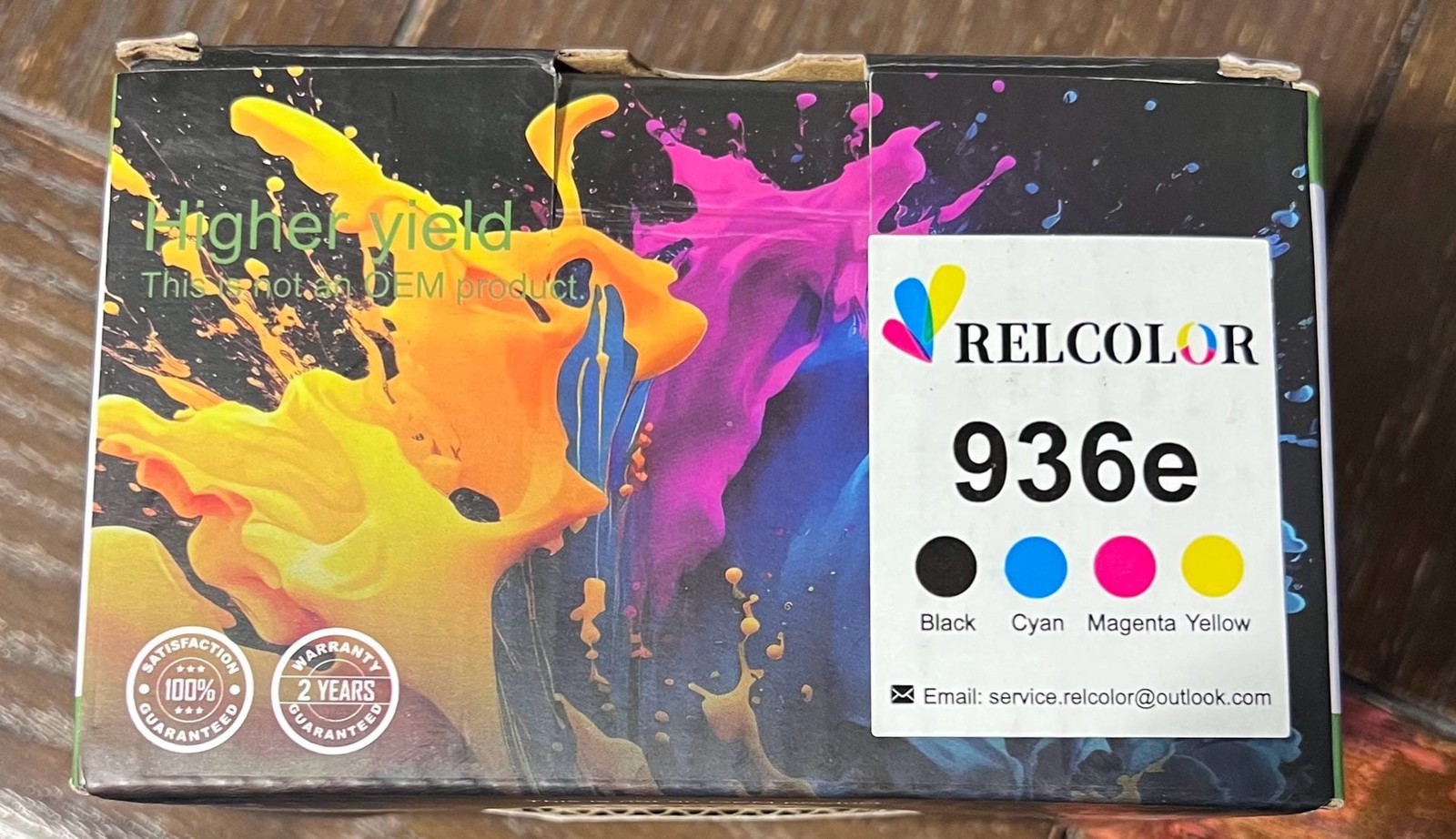 Relcolor 936e XL Ink Cartridge 4-Pack for HP OfficeJet Pro