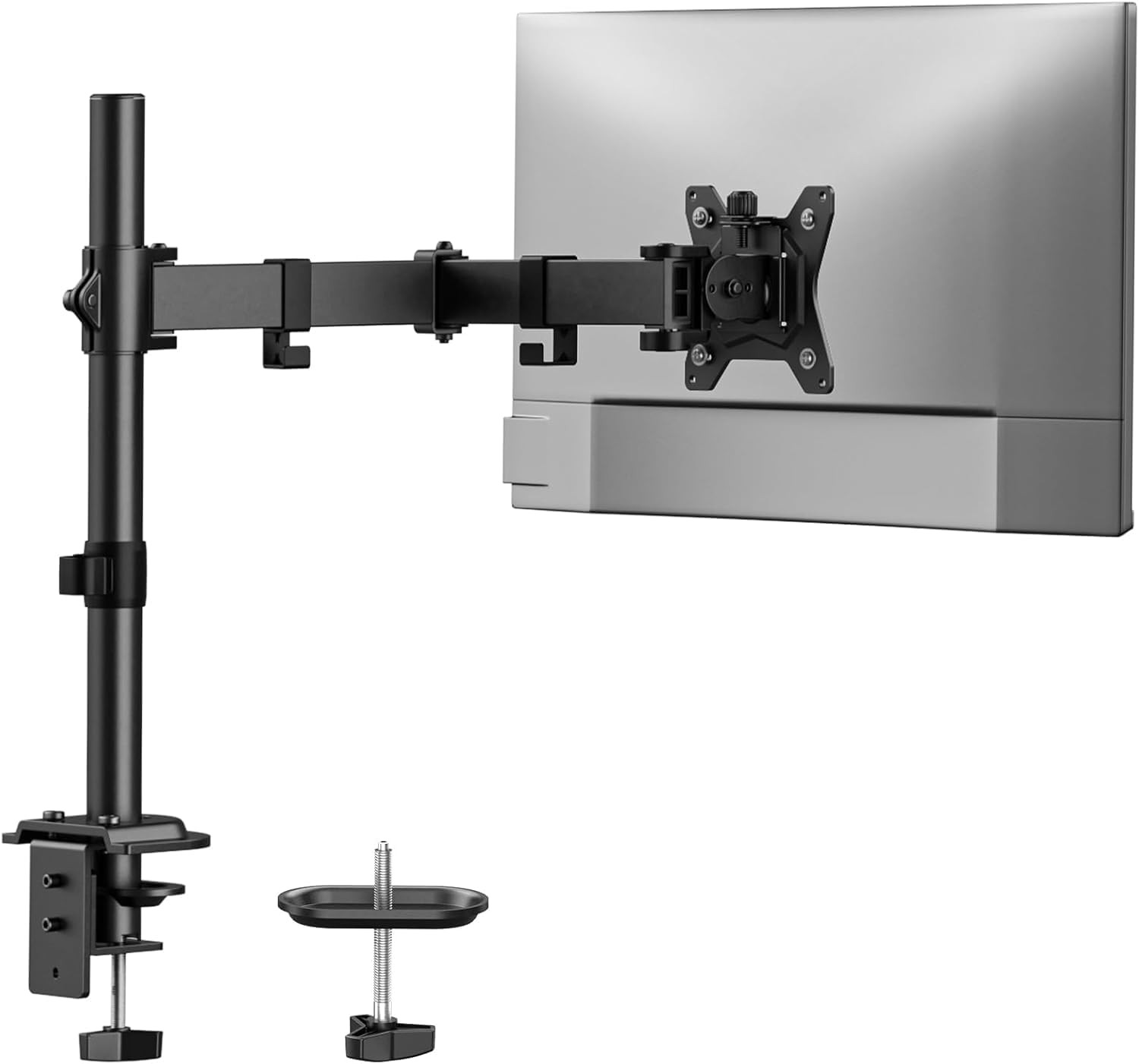 Single Monitor Mount, Monitor Arm for 13”-32” Monitors up to 17.6 Lbs