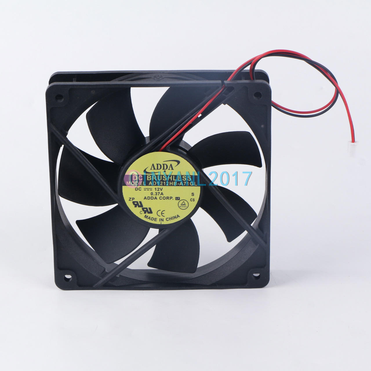 For ADDA FAN DC BRUSHLESS Model AD1212HB-A71GL 12V 0.37A 2 PIN POWER