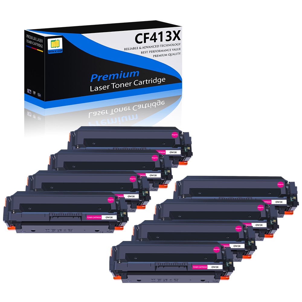 8PK Magenta CF413X Toner for HP LaserJet Pro M452dn M452dw M452nw MFP M377dw