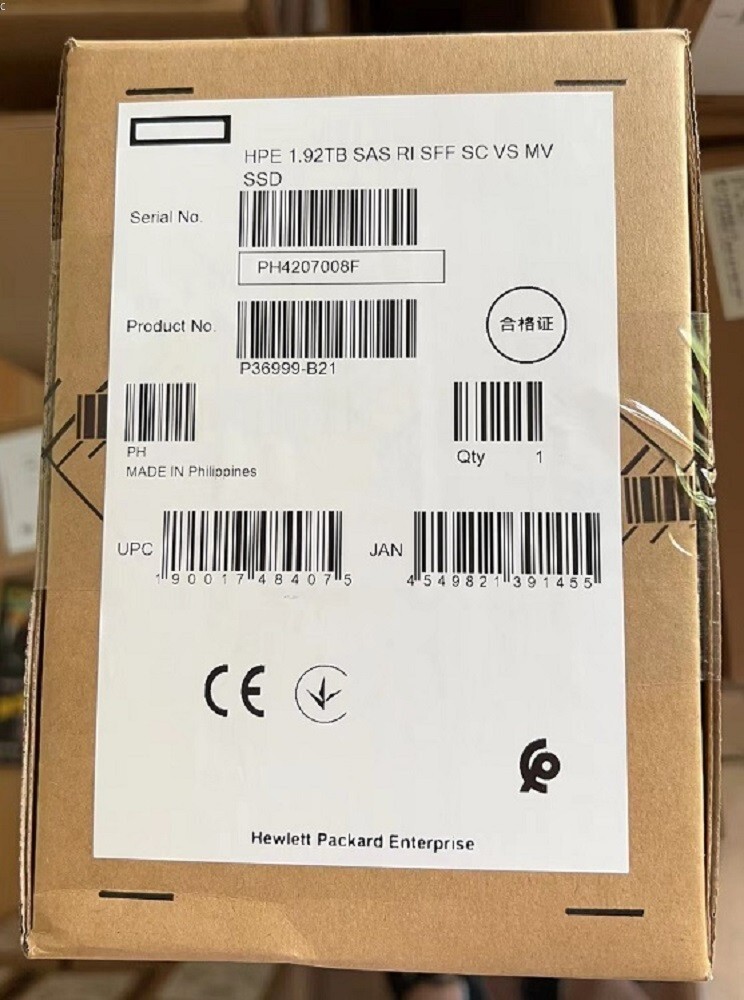 NEW P36999-B21 P37065-001 HPE 1.92TB SAS 12G 2.5'' RI SFF GEN9 GEN10 Server SSD