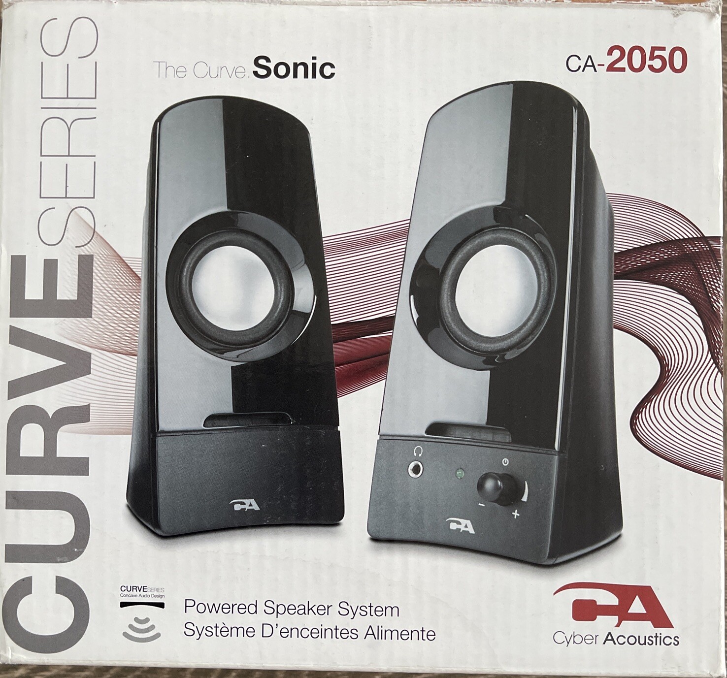 Cyber Acoustics Curve Sonic 2.0 Computer Speaker System 3 Watts-CA2050———____32