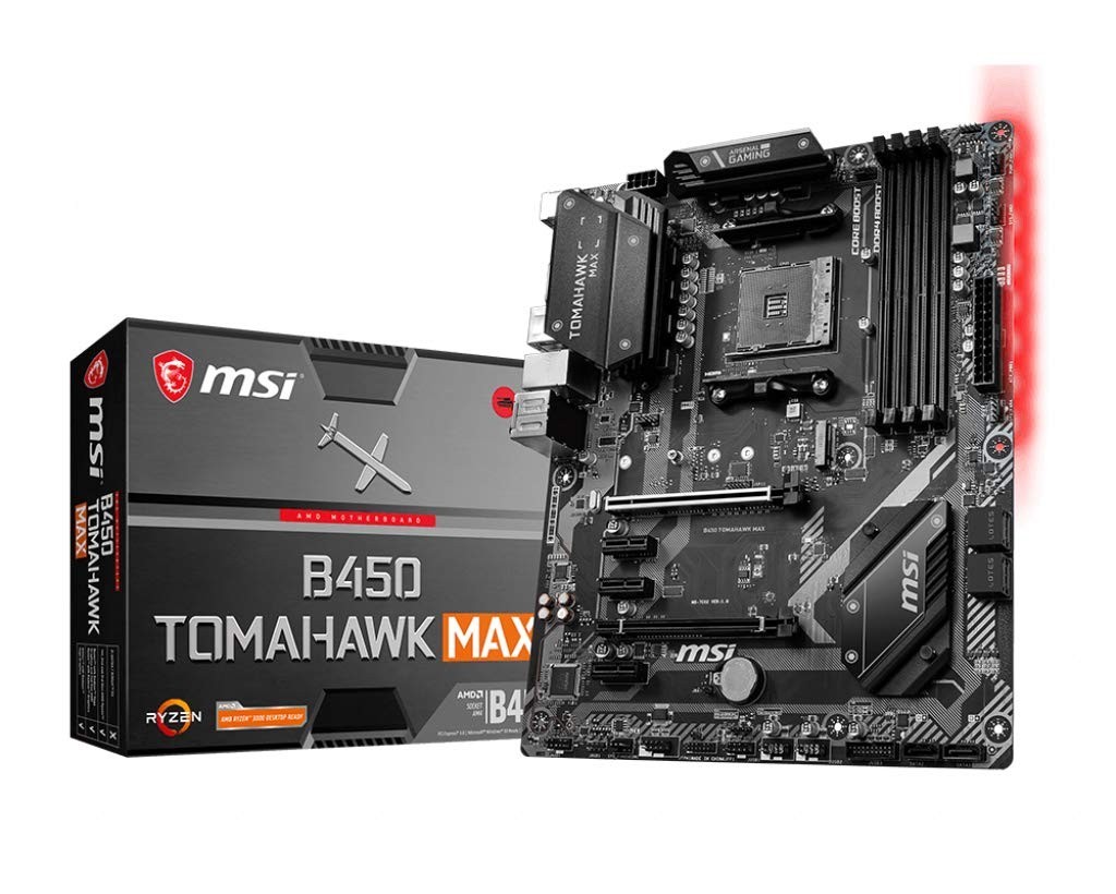 MSI B450 Tomahawk MAX ATX Motherboard USB HDMI AMD B450 DDR4 Socket AM4 24-Pin