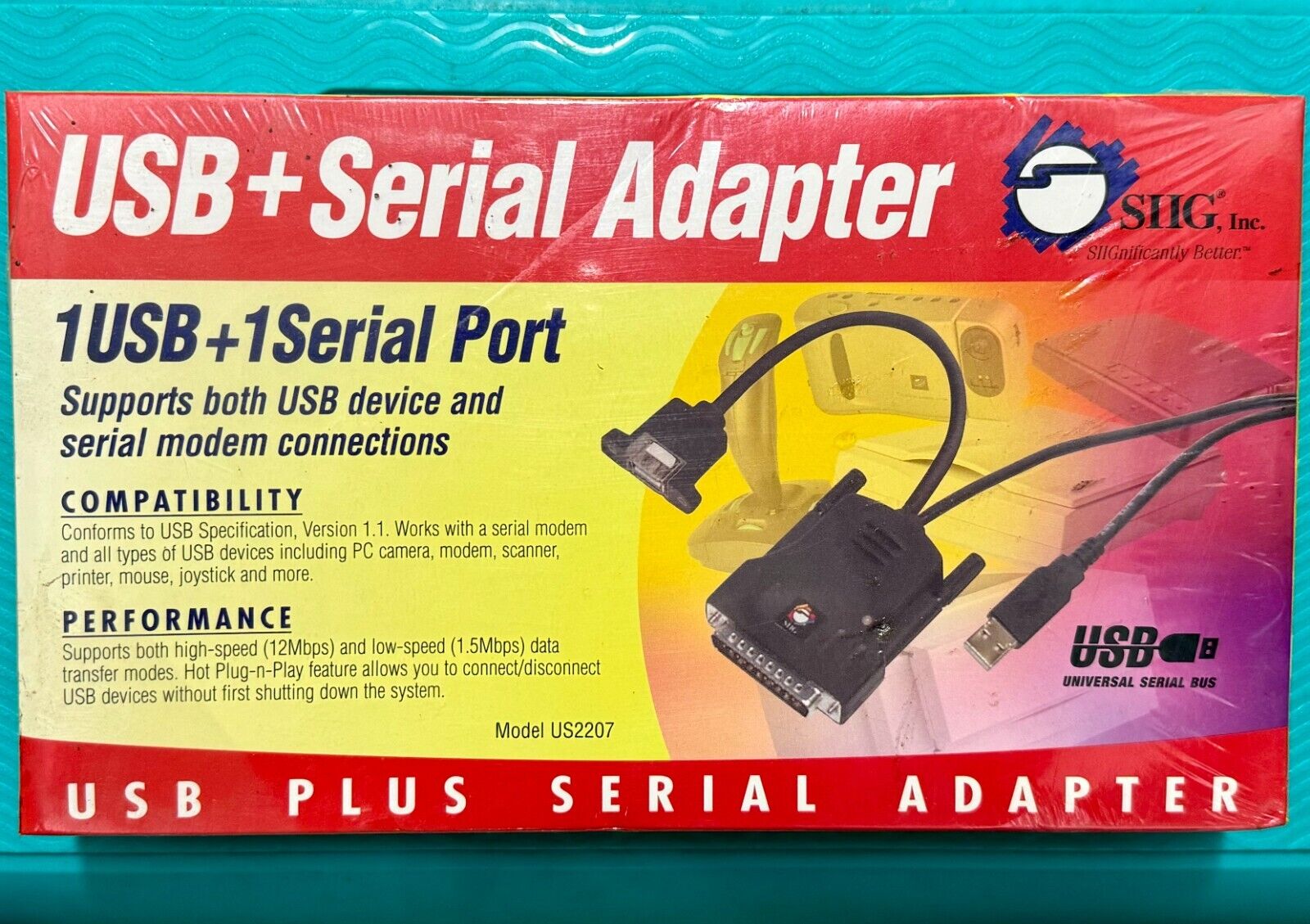 SIIG Inc USB + Serial Adapter NEW IN BOX, SEALED 1999