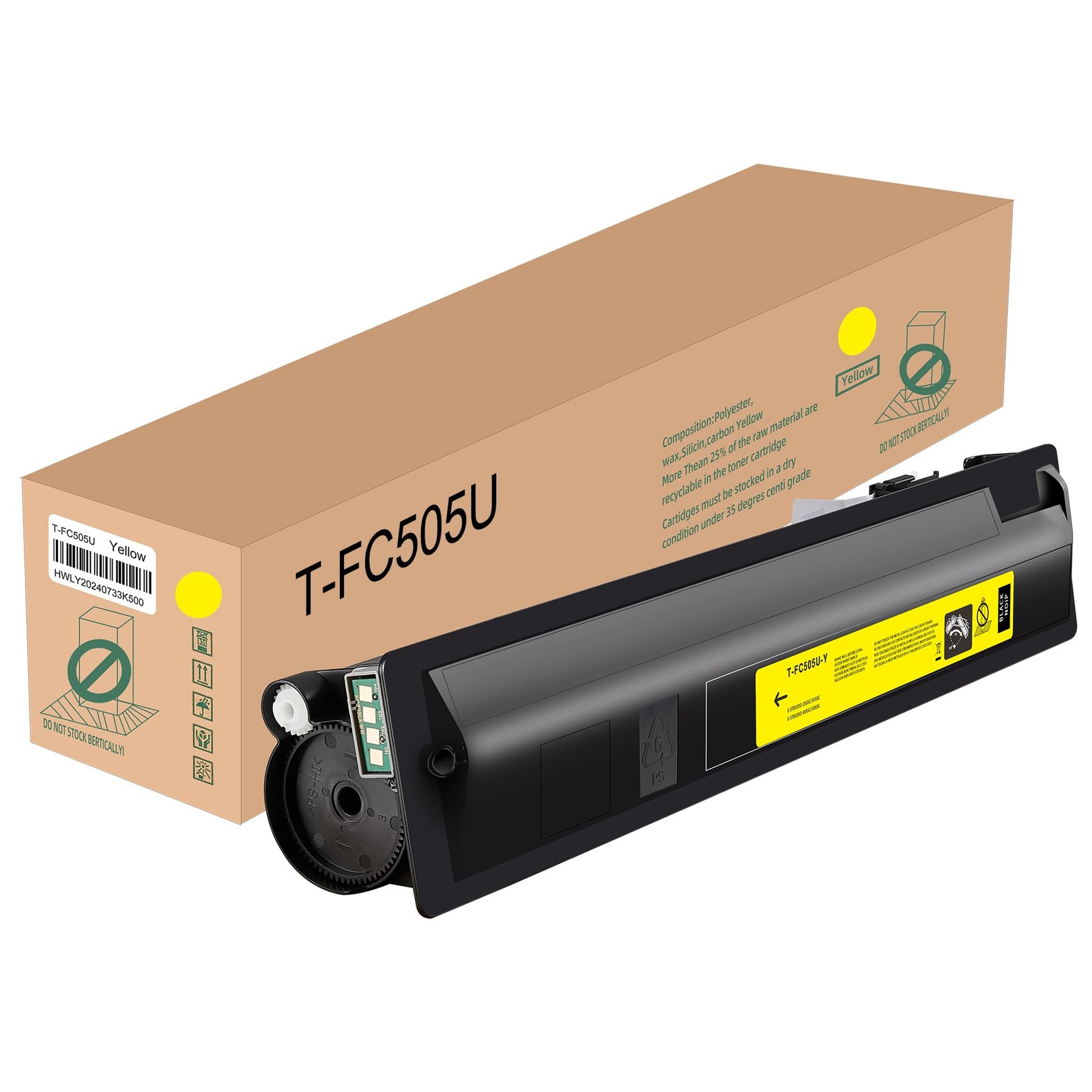 T-FC505U Toner T-FC505U-Y Yellow Toner Cartridge Replacement for Toshiba
