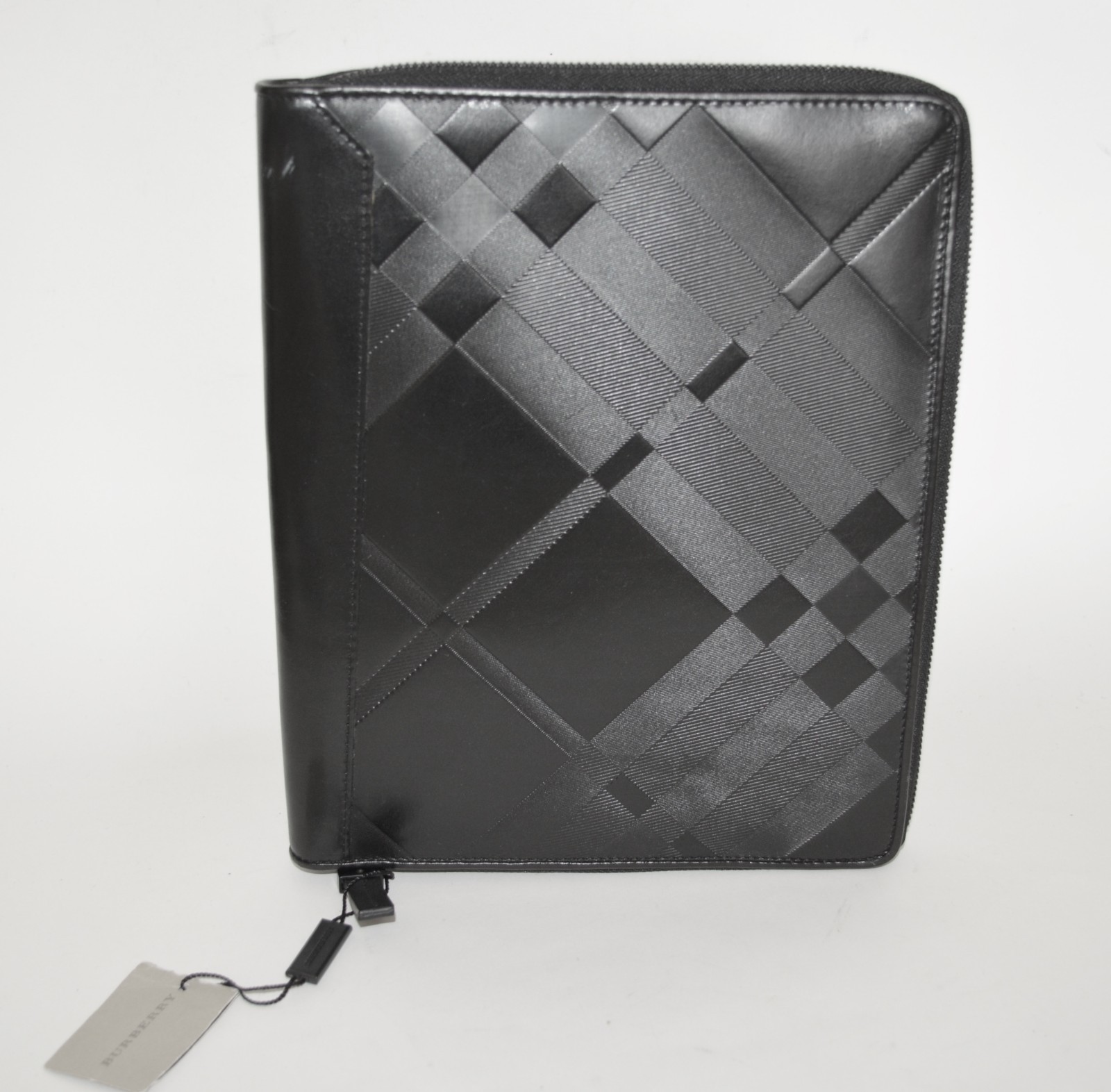 NWT BURBERRY $425 QUILT CHECK LEATHER TABLET IPAD COMPUTER SLEEVE CASE
