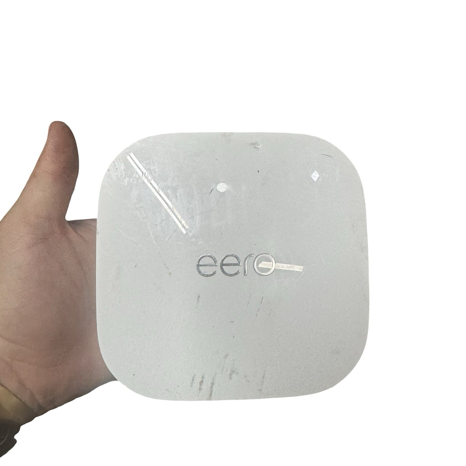 eero Pro 6E Tri Band WiFi 6E S010001 Mesh WiFi Router No Power Cord Tested Reset