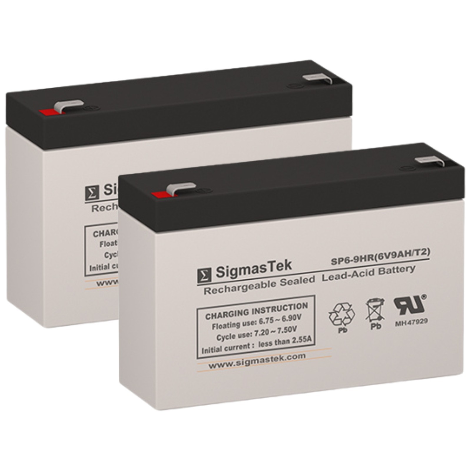 Set of (2) UPS Batteries for CyberPower OR500LCDRM1U - 6V, Rechargeable, 2-PACK