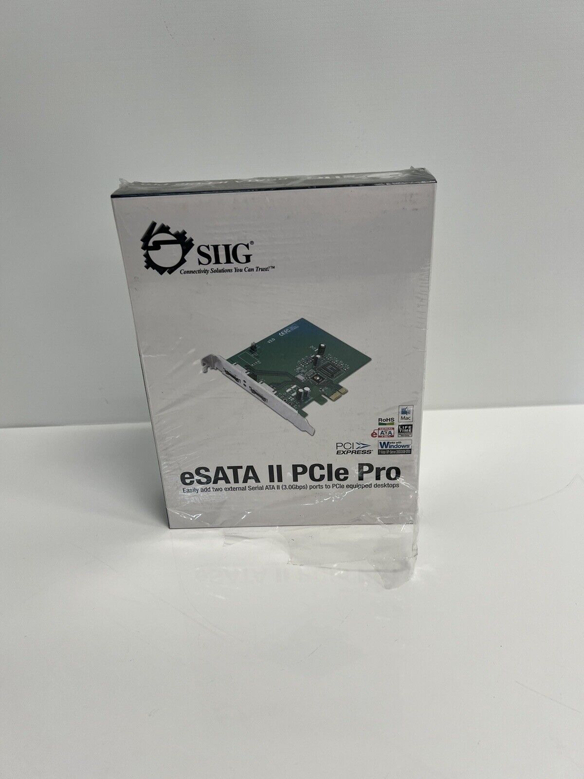 SIIG SC-SAER12-S2 SATA II PCI E Raid Controller Card 2 Port 300Mbps