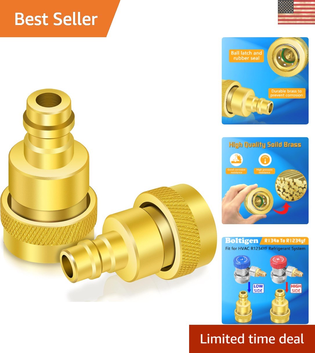 Seamless R1234yf to R134a Adapter for AC Refrigeration – Leak-Proof Performance