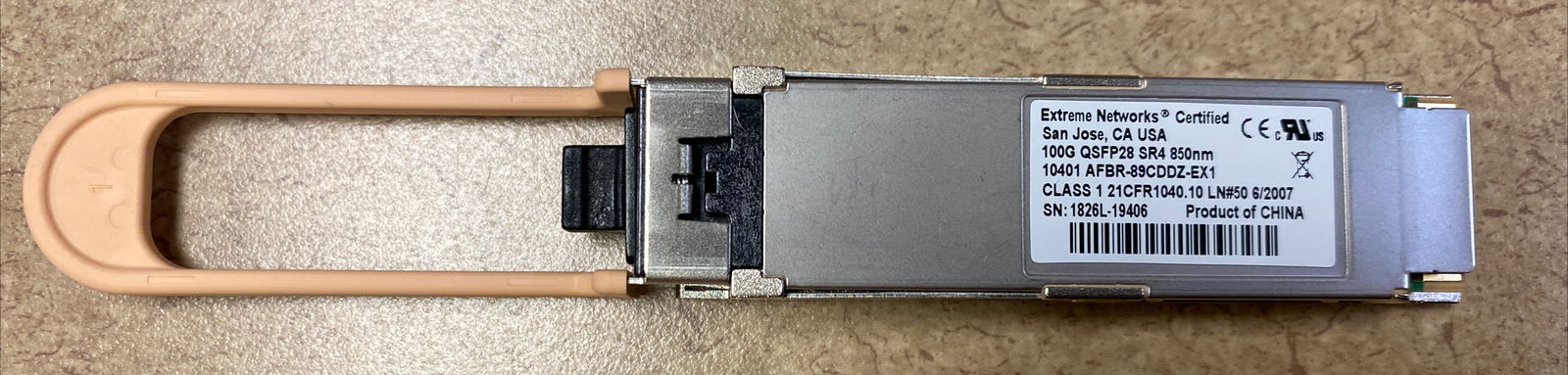 Extreme Networks 100G QSFP28 SR4 10401 AFBR-89CDDZ-EX1 100GBASE-SR4 module
