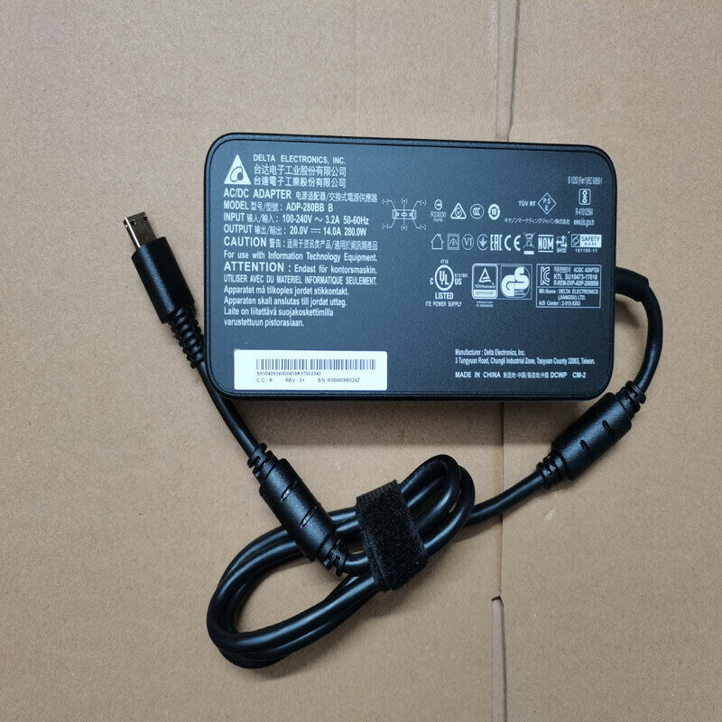 New Genuine 280W Delta 20V 14A ADP-280BB B for MSI GP66 Leopard 11UH-456 Charger