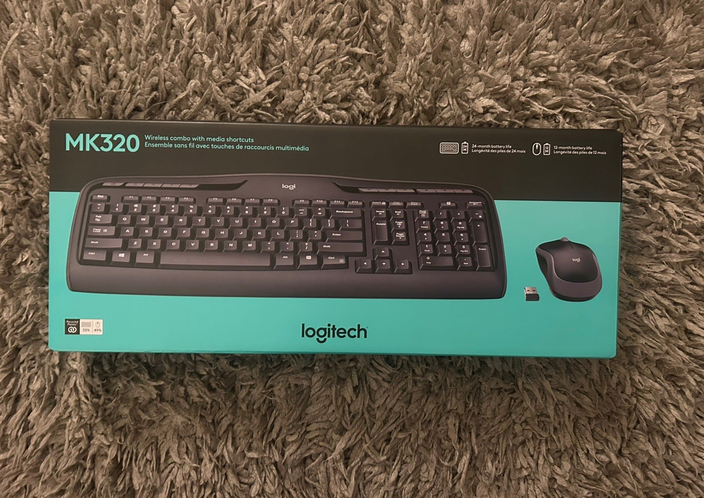 Logitech MK320 Wireless Keyboard & Mouse Combo USB Receiver