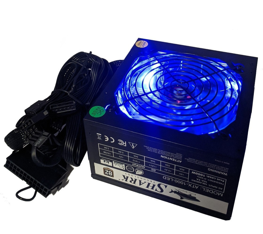 New SHARK TECHNOLOGY® 1000W ATX 12V  PC Graphic Card Upgrade Power Supply US PSU