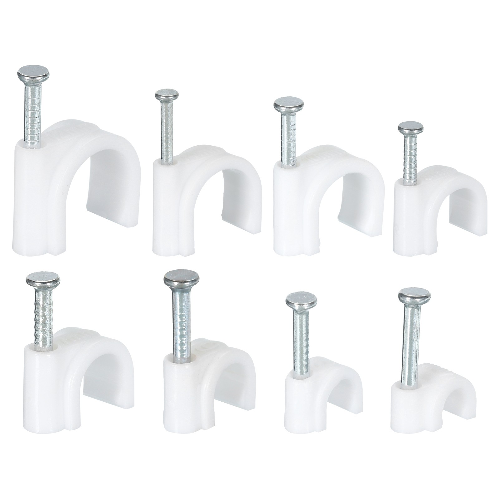 800Pcs Cable Clips with Steel Nails 4mm/5mm/6mm/7mm/8mm/10mm/12mm/14mm