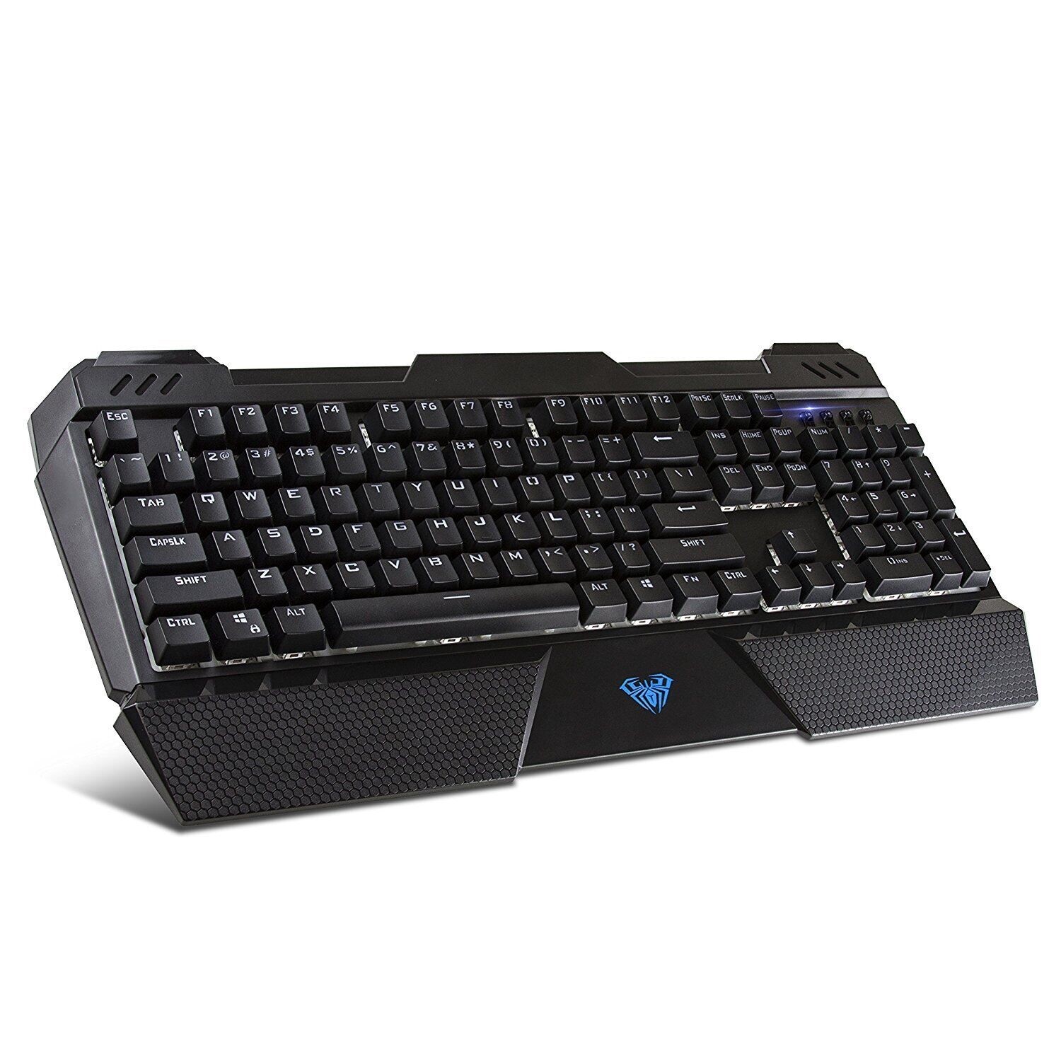 NEW AULA Sapphire Mechanical Gaming Keyboard with Blue Switch for Gamers Stream