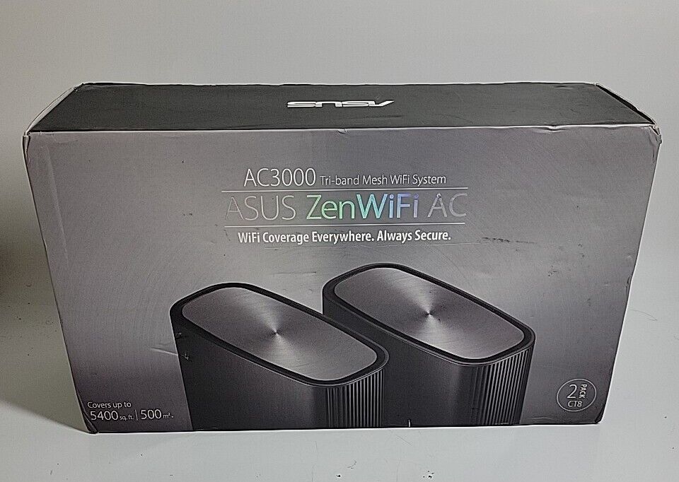 ASUS AC3000 CT8 ZenWiFi AC Tri-Band 2PK Whole-Home Kit