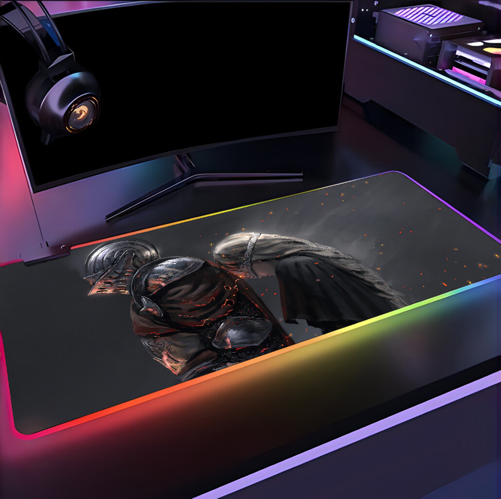 Dark Souls RGB XXL Mouse Pad - Light Up Your Desk w/ Solaire, Artorias & Ciaran