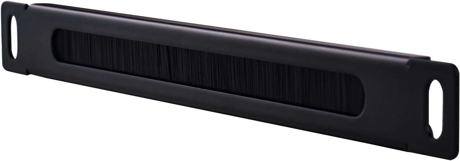 GeeekPi DeskPi 10 inch 0.5U Rack Cable Entry Panel with 10 Inches, Schwarz 