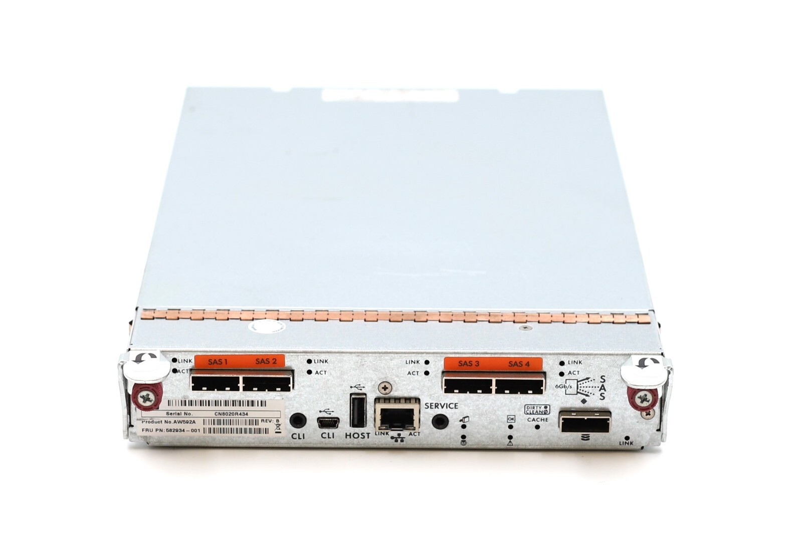 HP Storageworks P2000 G3 Quad-Port SAS MSA Controller FRU P/N: 582934-001 Tested