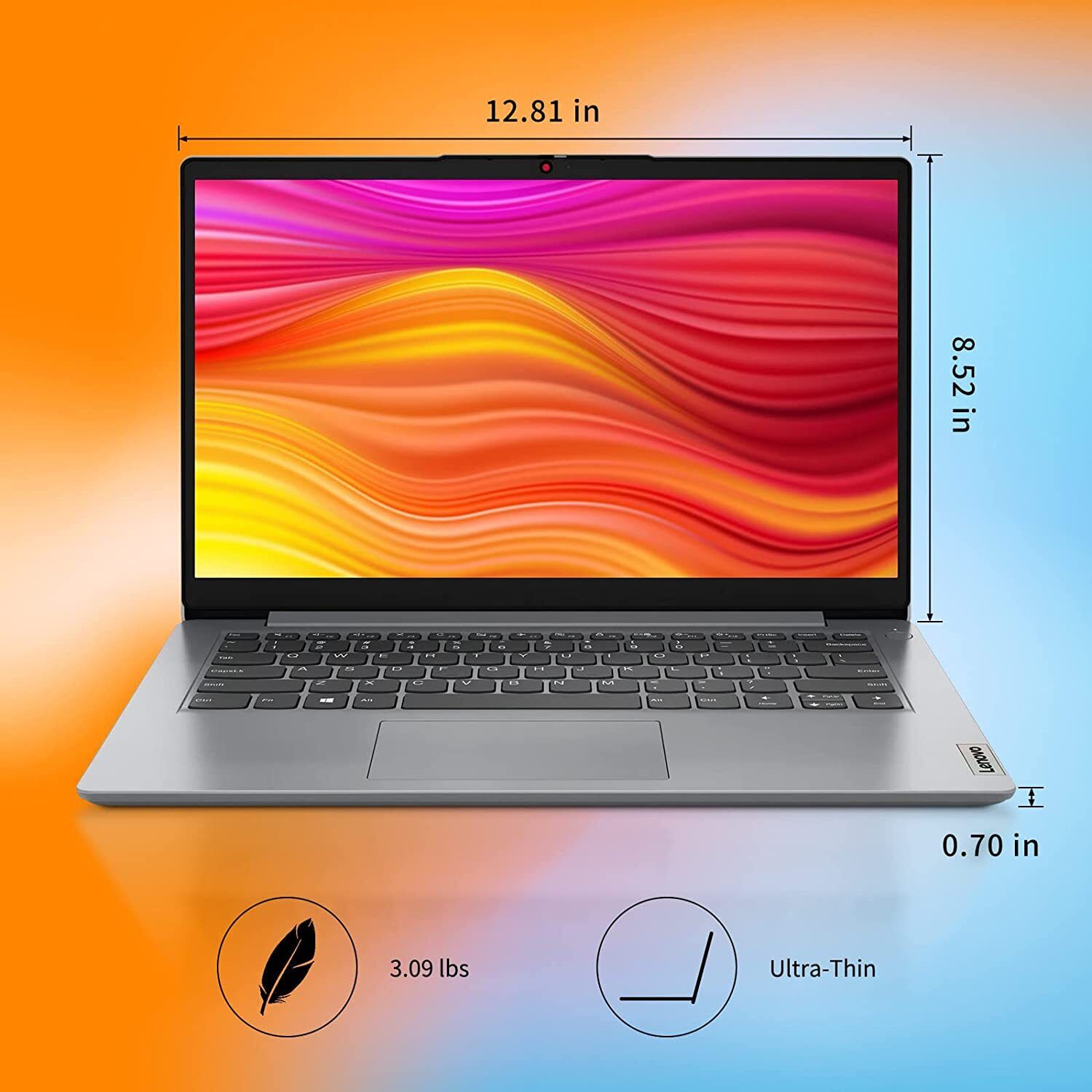 Lenovo Ideapad 1i Laptop 14 In 12th Gen Intel Core i3-1215U 8GB RAM, 256GB SSD