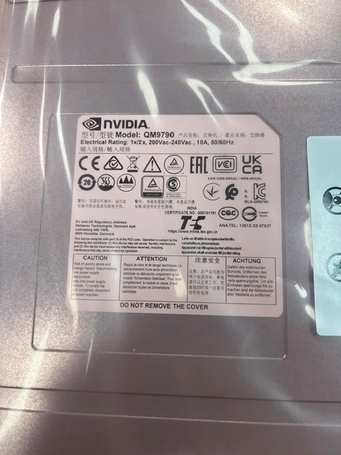 MQM9790-NS2F NVIDIA Quantum-2 NDR 400Gb InfiniBand Switch HPE NOB AI/HPC