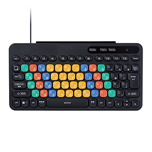ELECOM Wired Keyboard for Children Computer Learning Programming KEY PALETTO
