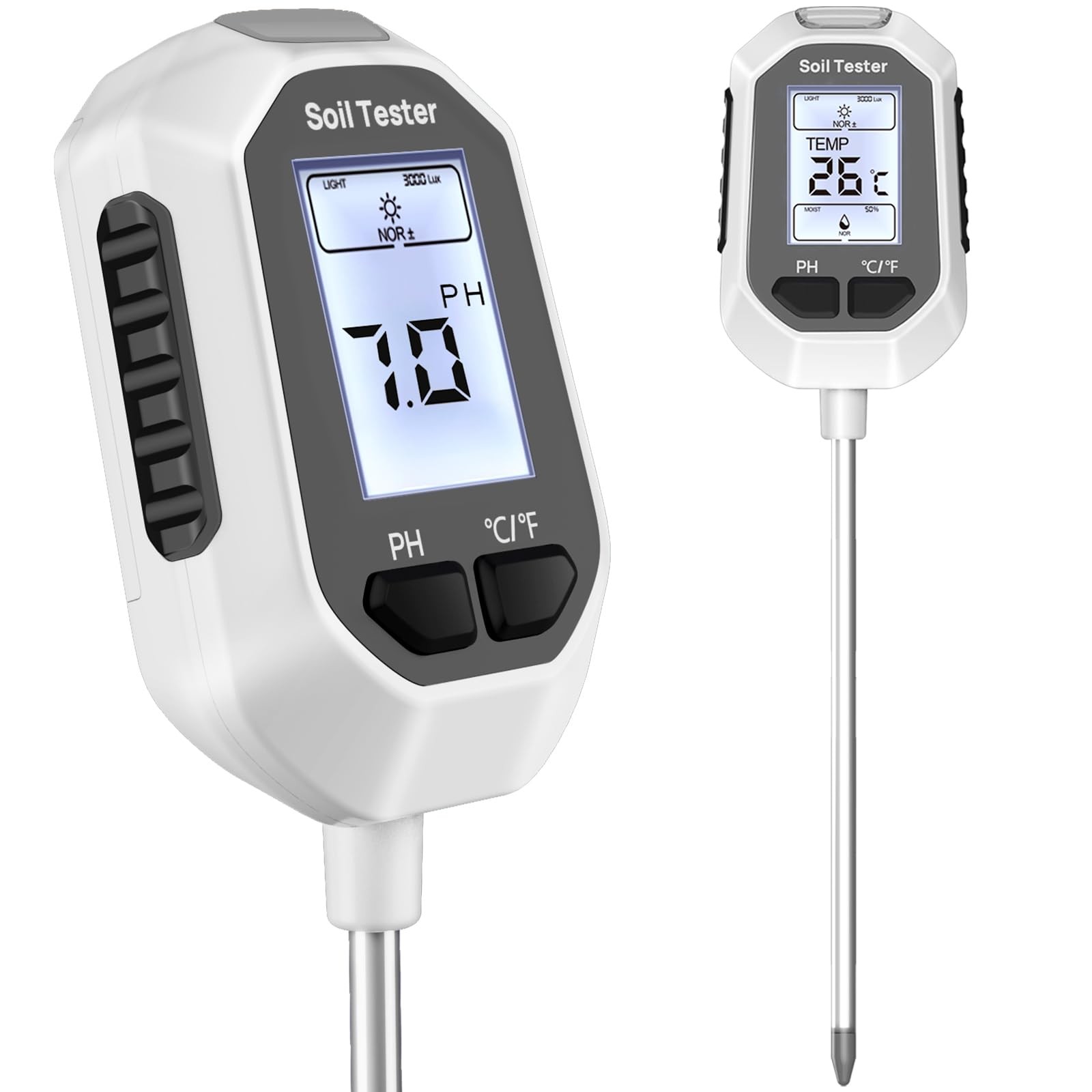 YAMRON 4-in-1 Soil Moisture Meter Digital Plant Temperature/Soil Moisture/pH Met