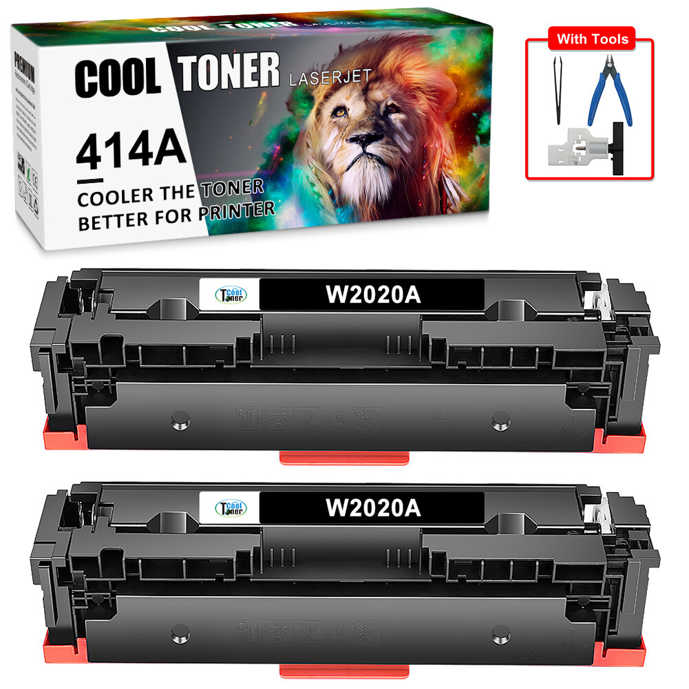 2PK Toner No Chip Compatible with HP 414A W2020A Laserjet M454dw M479fdw M479dw