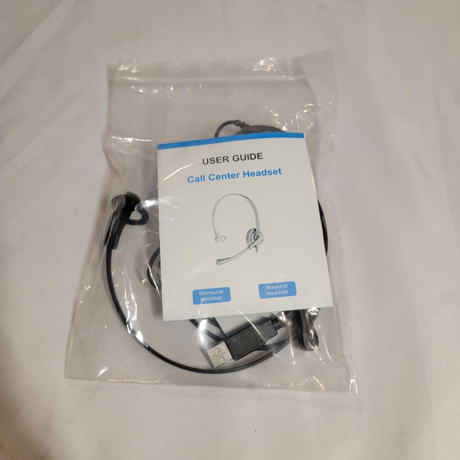 USB Call Center Headset Monaural Binaural USB Plug PC Headset with Mic Sealed