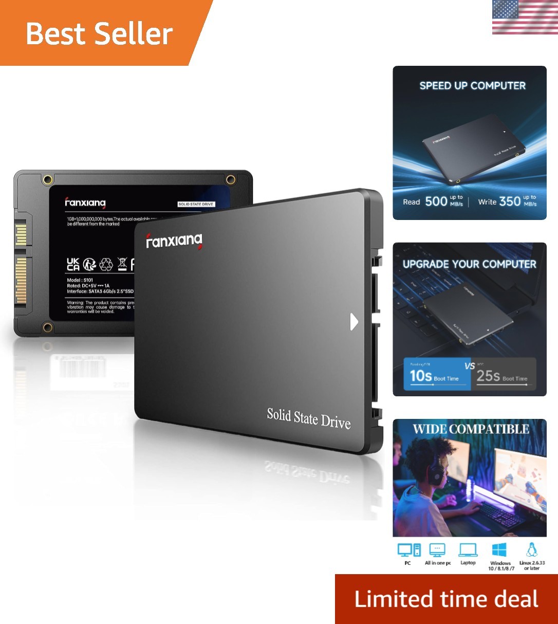 S101 128GB Solid State Drive - Blazing Fast Performance for Your PC & Laptop