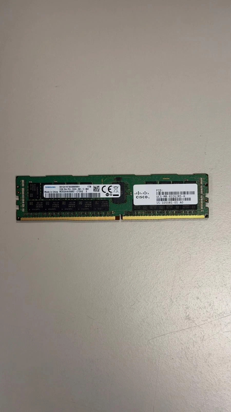 NEW Samsung 32GB DDR4 PC4-2666V RDIMM ECC Server Memory RAM M393A4K40BB2-CTD6Q