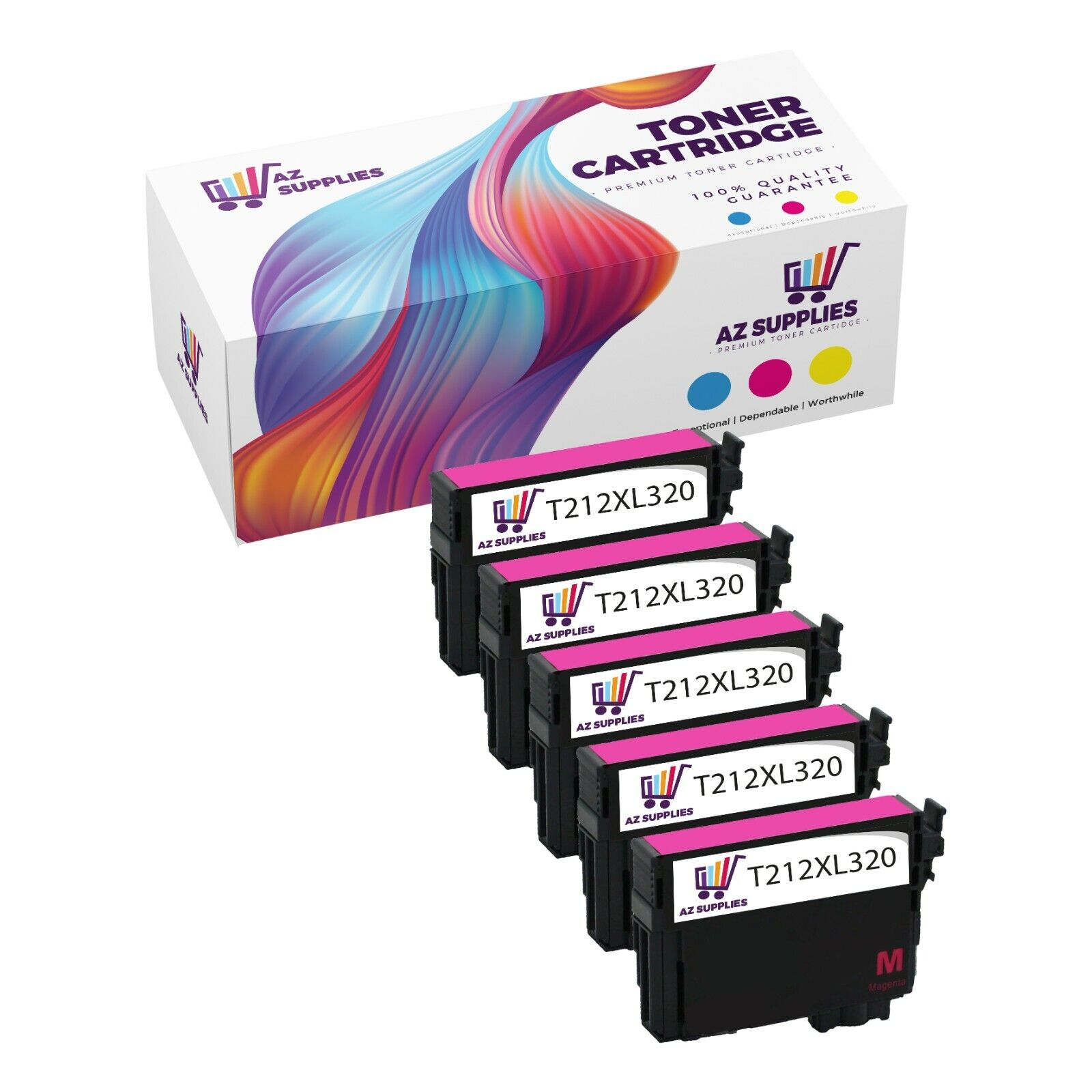 EPSON Remanufactured Ink Cartridge for T212XL320 High Yield Magenta 5 Pack