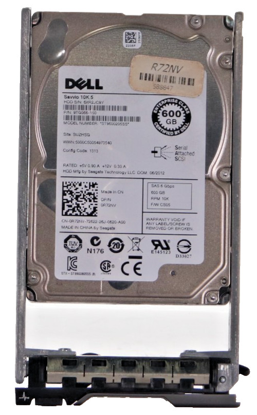 DELL R72NV ST9600205SS 9TG066-150 600GB 10K RPM 64MB CACHE 6Gbps SAS 2.5" HDD