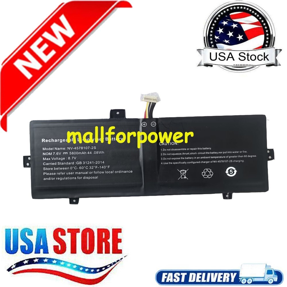 7.6V 5800mAh New Replacement 3379107 NV-4575107-2S battery for IOTA_FLO/64GB