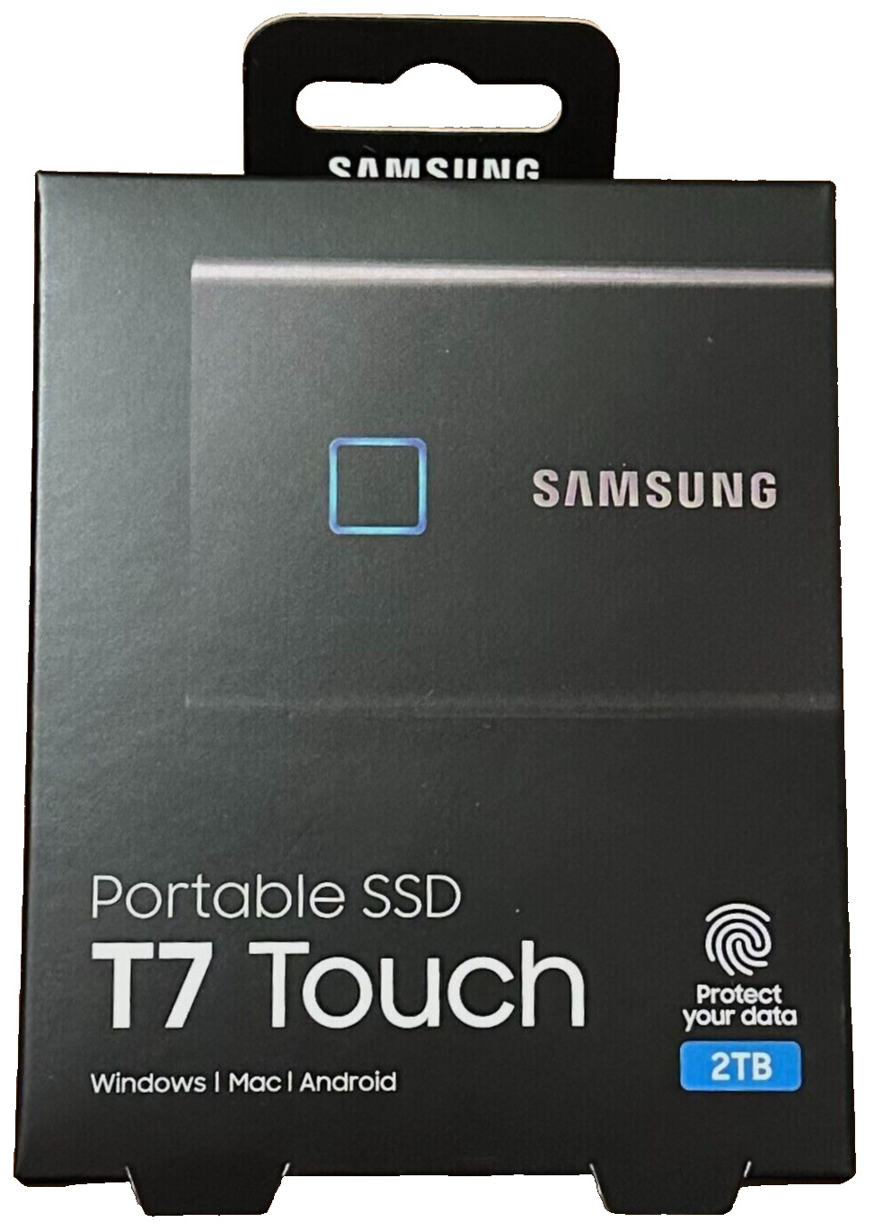 Samsung Portable SSD T7 Touch 2TB External Drive MU-PC2T0K 1050MB/s USB 3.2 Blak