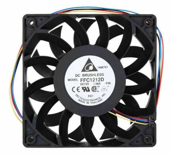 Delta FFC1212D-PWM 120mm x 120mm x 25mm Extreme Hi PWM Fan, PWM 4pin (5 pcs)