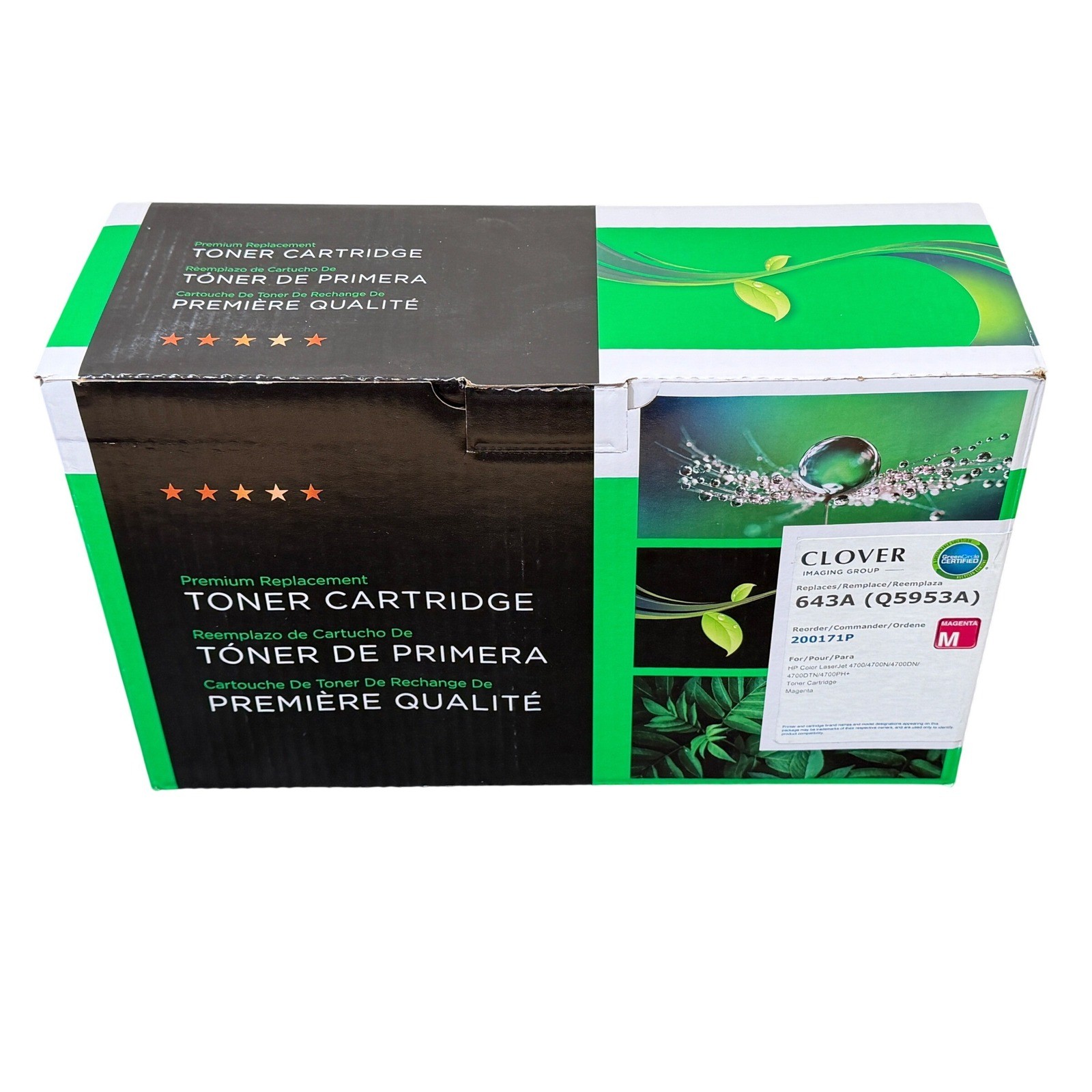 Clover 643A Q5953A Magenta Toner Cartridge HP Color LaserJet 4700 200171P New