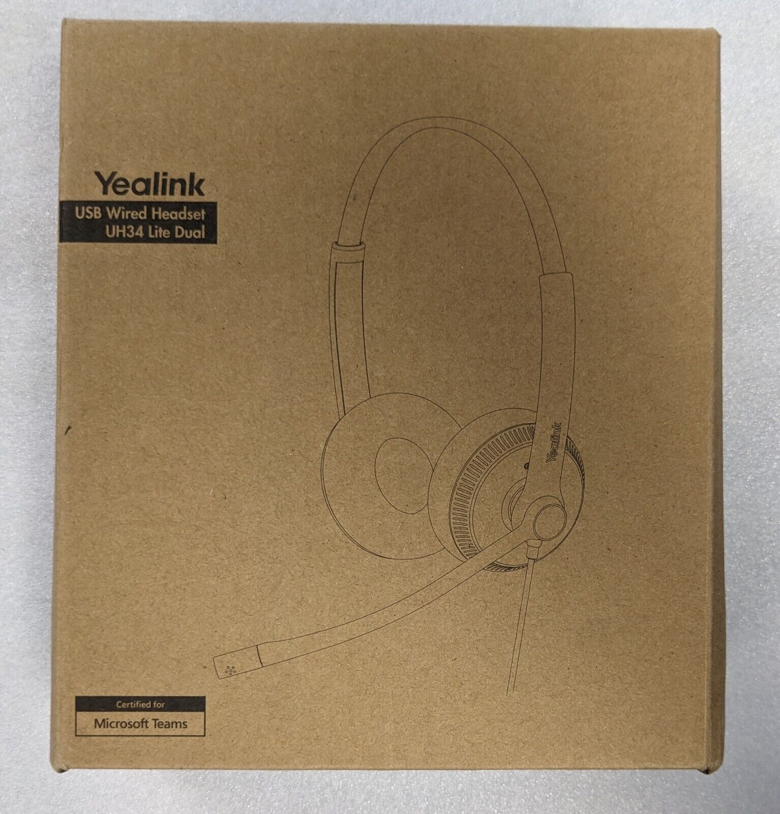 New Yealink UH34 Dual USB Wired Headset UH 34 Certified For Microsoft Teams