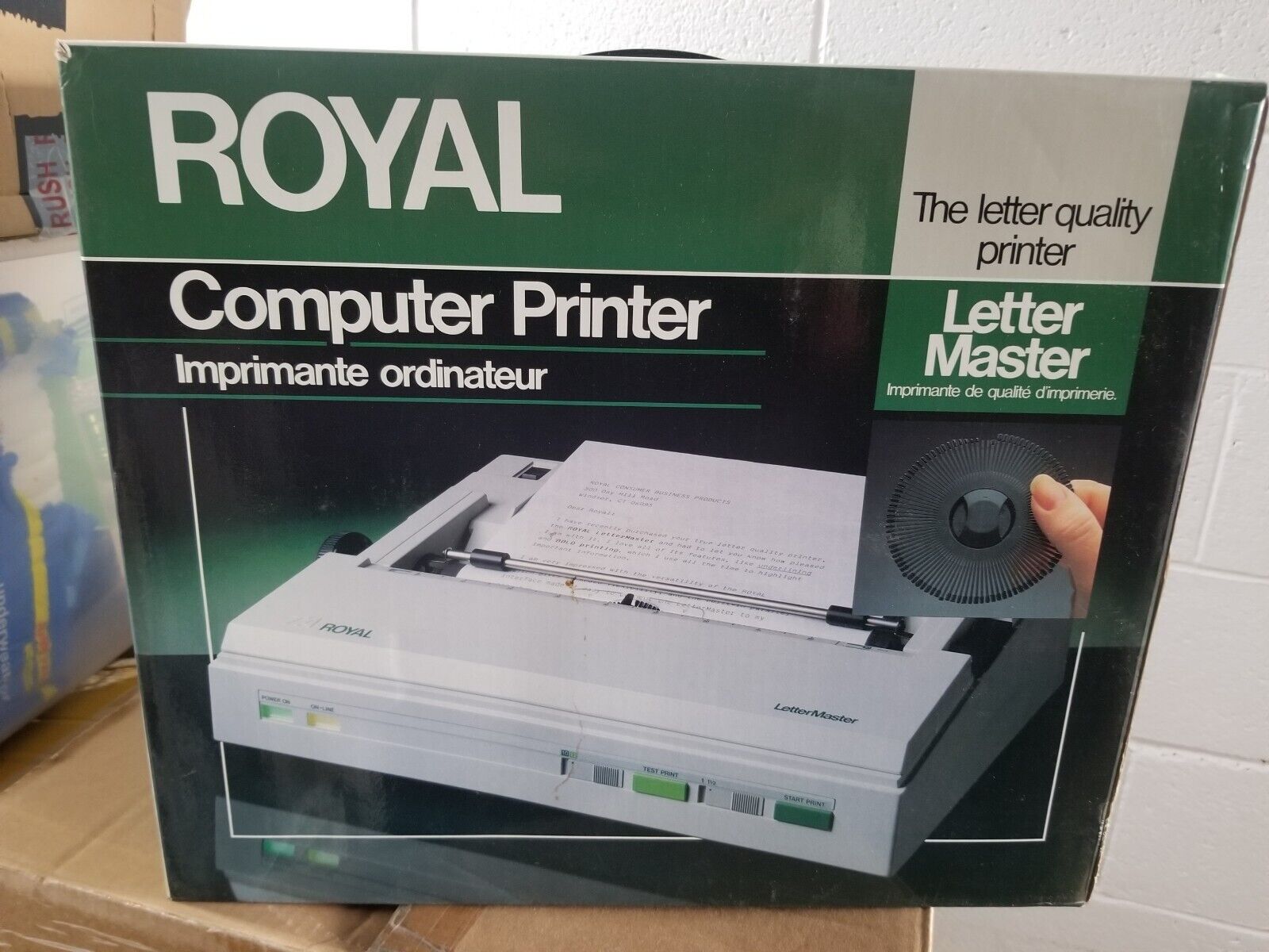 Vintage ROYAL Computer Printer Letter Master. Brand New 