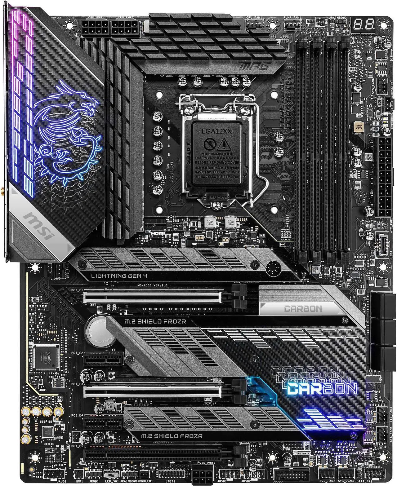 MSI MPG Z590 GAMING CARBON WIFI LGA 1200 Intel Z590 ATX Intel Motherboard