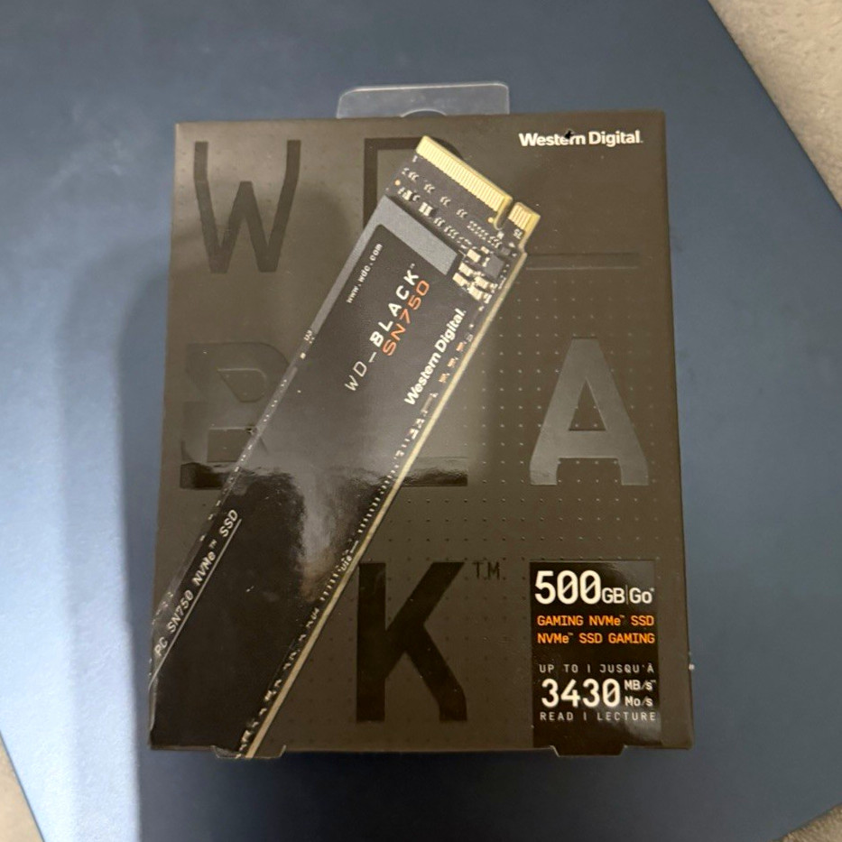 Western Digital WD_BLACK SN750 500GB NVMe M.2 Internal SSD 3430MB/s